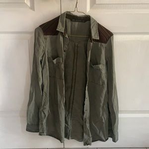 Zara long sleeve shirt/cardigan